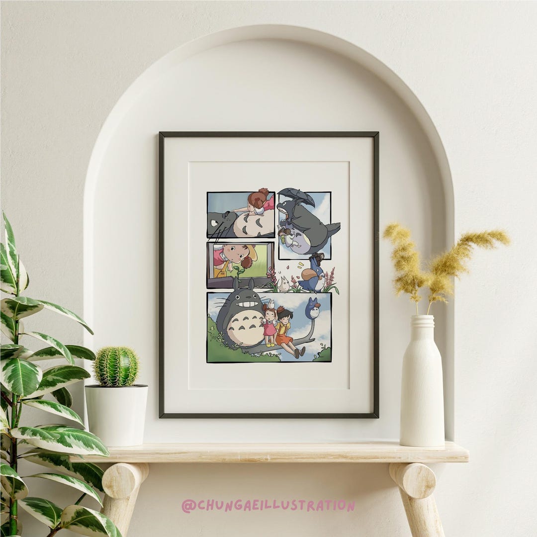 Studio Ghibli Wall Art Printable, Totoro Poster, Studio Ghibli Merch