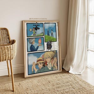 Howl&#39;s Moving Castle Print | Studio Ghibli Anime Art