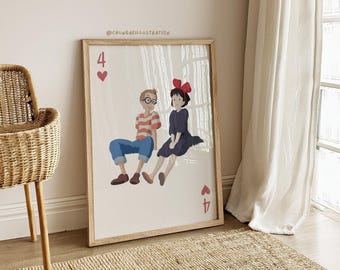Kiki's Delivery Service Print | Anime Playing Card Art