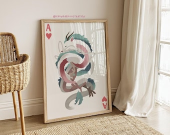 Haku Dragon Art Print | Spirited Away | Studio Ghibli Fan Art