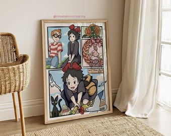 Kiki's Delivery Service Print | Studio Ghibli Fan Art