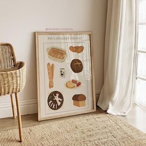 Kiki&#39;s Delivery Wall Art, Ghibli Anime Poster, Heks Room Decor, Studio Ghibli-cadeau, cadeau voor haar, digitale download