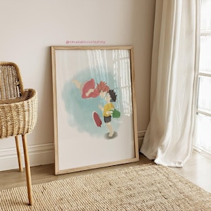 Ponyo Anime Print | Studio Ghibli Wall Art