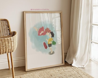Ponyo-affisch | Ghibli-filmaffisch | Anime-konsttryck