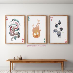 Studio Ghibli Art Print Set | Howl's Moving Castle, Totoro, Spirited Away image 4