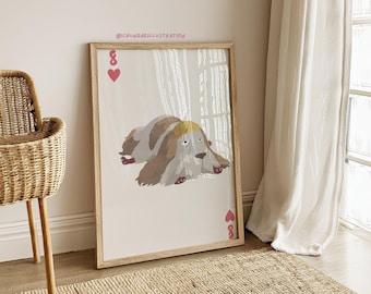 Heen Howl's Moving Castle Print | Studio Ghibli Dog Art