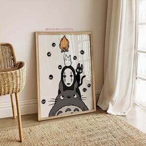 Totoro Art Print | Studio Ghibli Characters Illustration