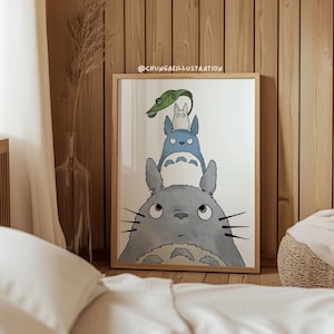 Totoro Studio Ghibli Print | Japanese Anime Wall Art image 2