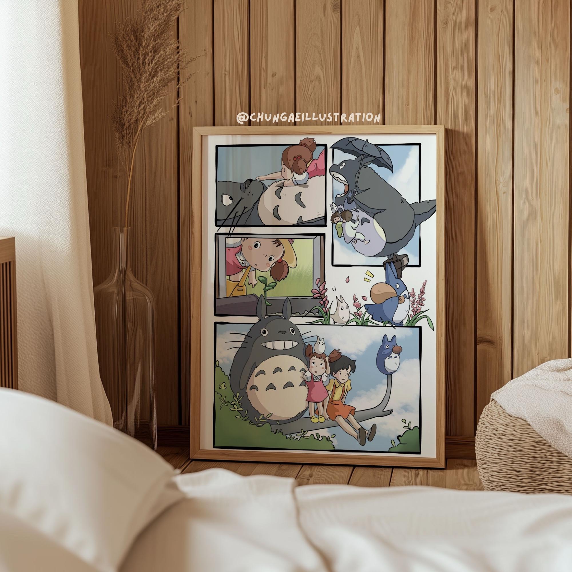 Totoro Poster | Studio Ghibli Wall Art - Etsy