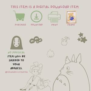 Spirited Away Print | Ghibli Anime Poster | Chihiro Fan Art image 6