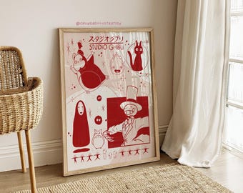 Studio Ghibli Poster: Spirited Away, Totoro Fan Art