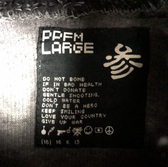 ジャケット・アウター vintage ppfm hoodie design vest Vintage PPFM Japanese Brand Embroidered Mini Skull Logo