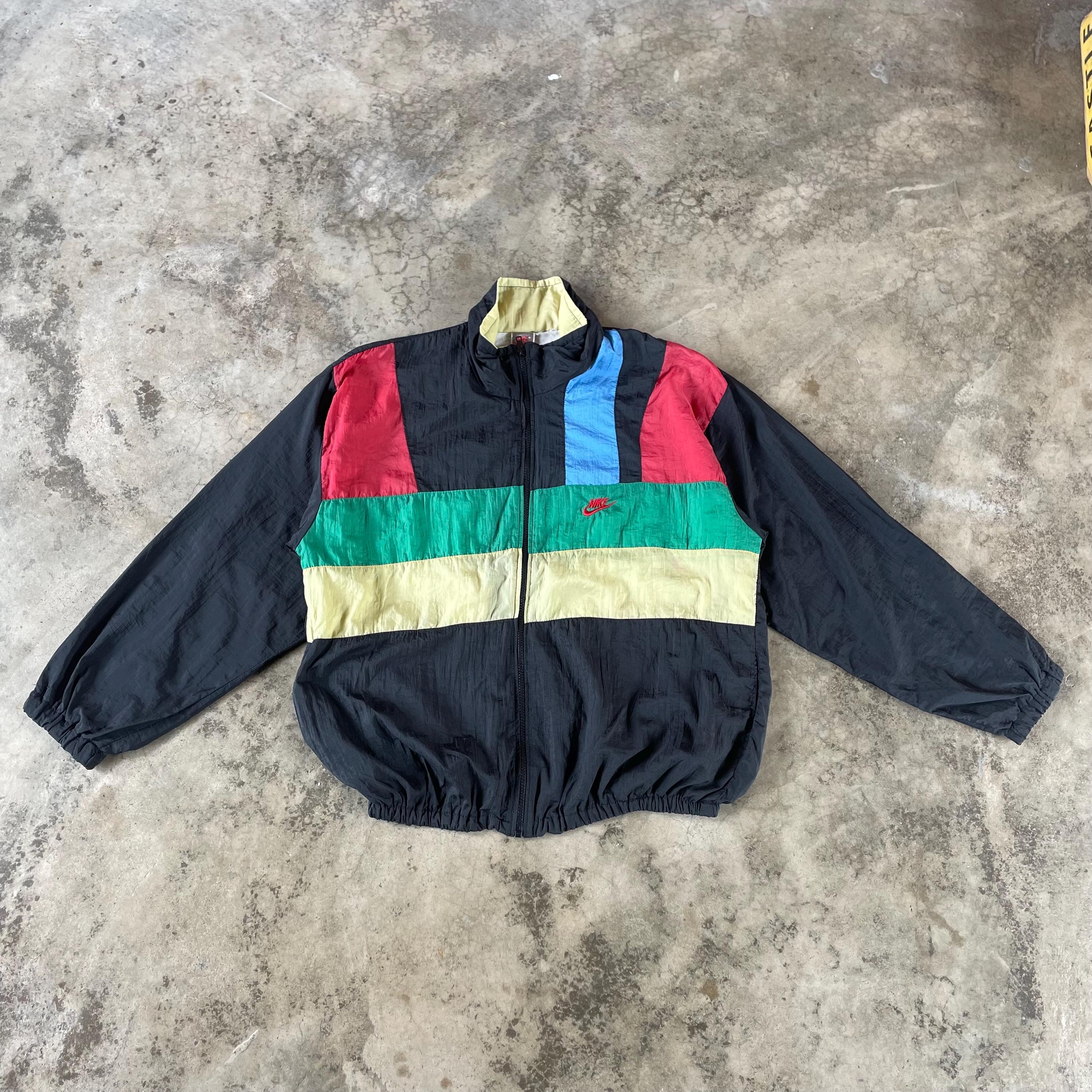 Vintage Nike Multicolour Colour Block Embroidered Big Swoosh Logo