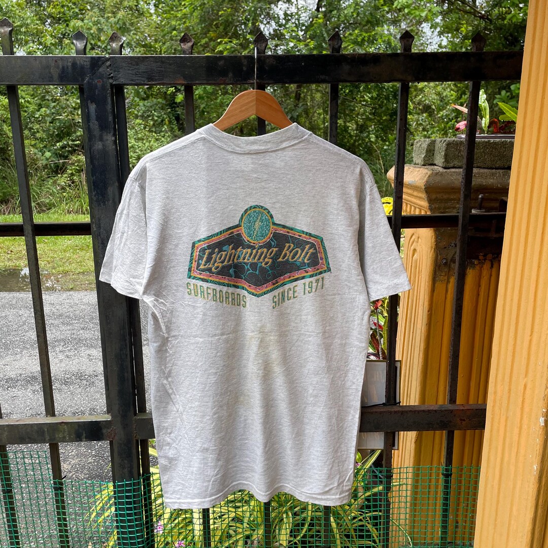 Vintage 90s Lightning Bolt Big Logo Surfboards Lightning Bolt Surf
