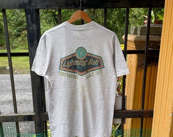 ヴィンテージ 80年代 90年代 ライトニングボルト Tシャツ ブラック M/L