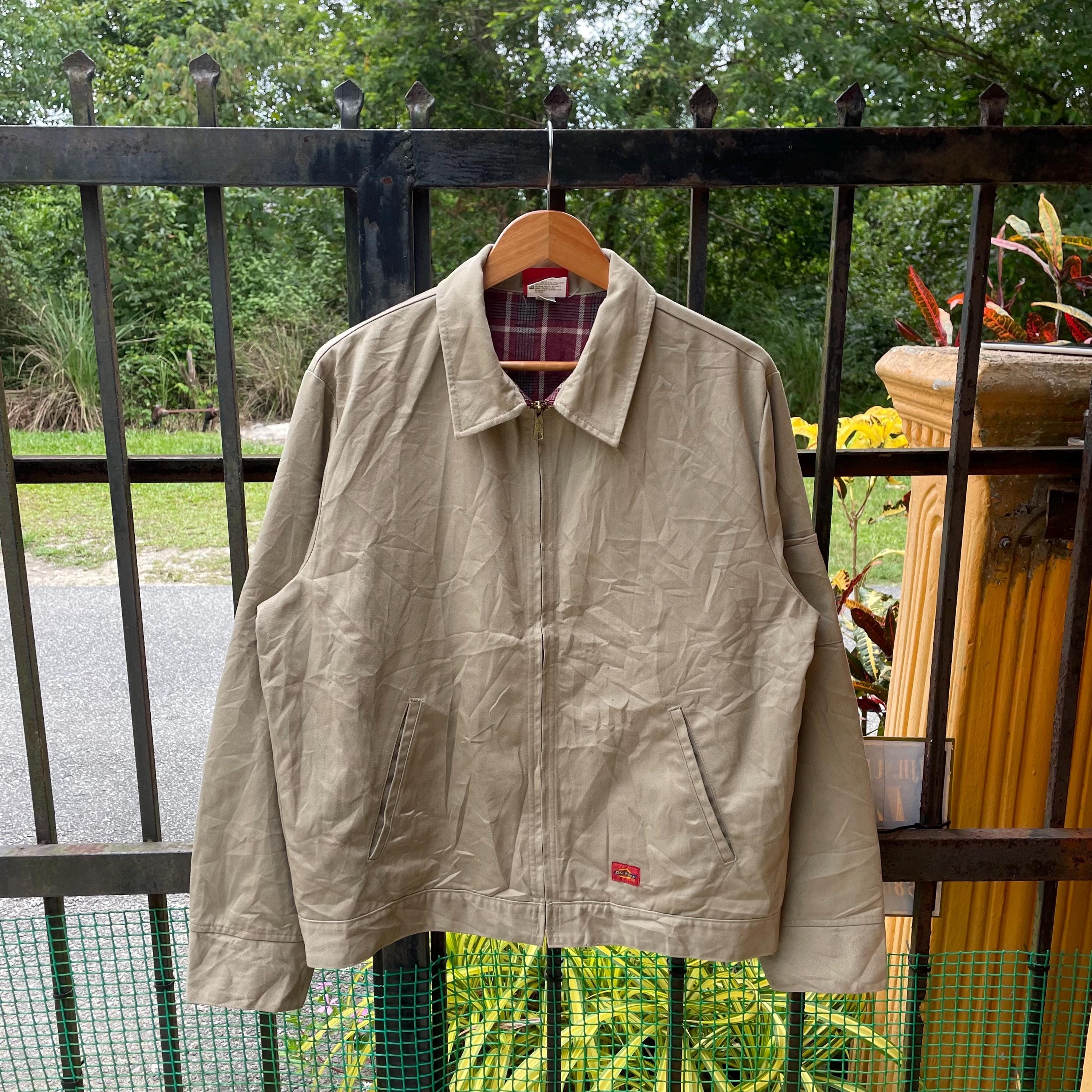 Vintage Dickies Anniversary Checkerd Plaid Harrington Inside Full 