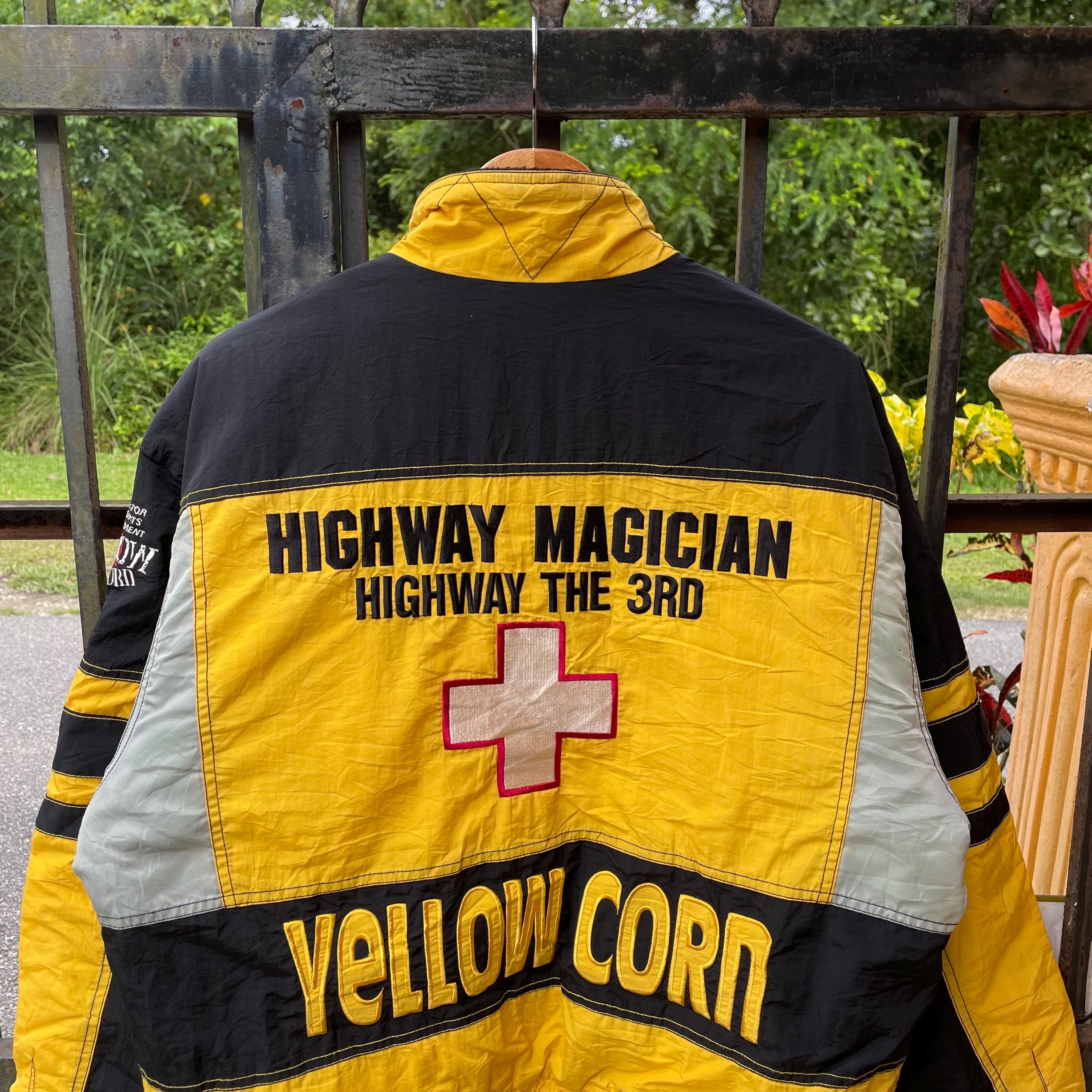 Vintage Yellow Corn Embroidered Big Logo Spellout Yellow Corn
