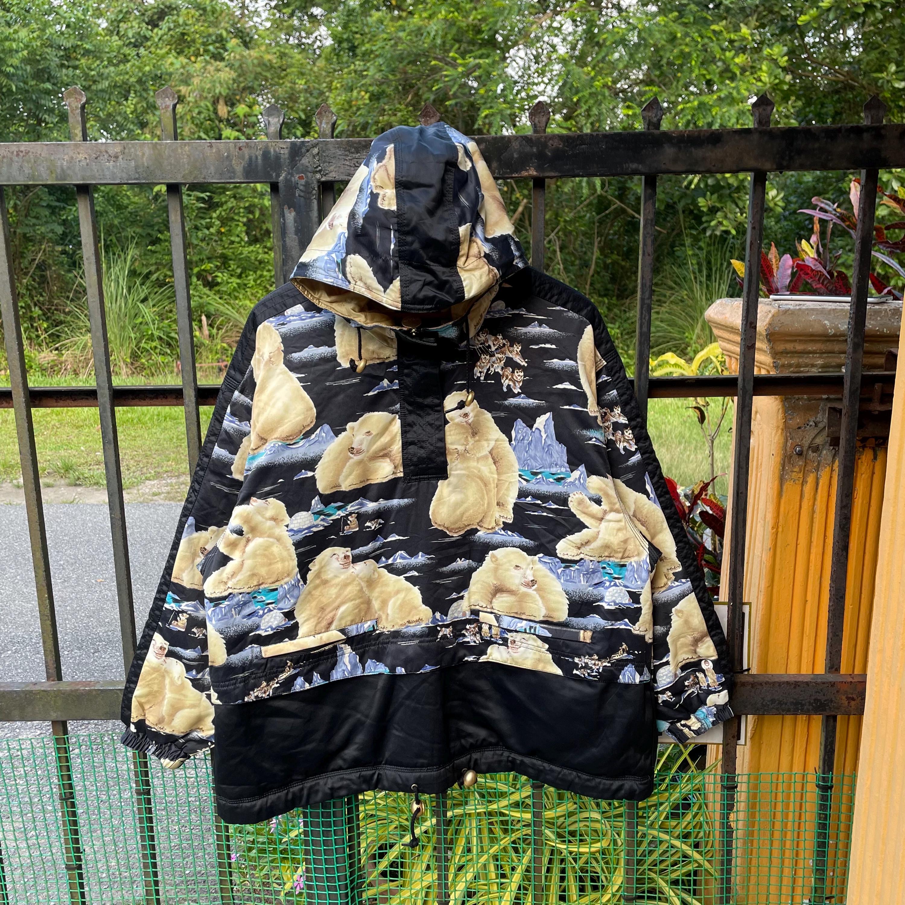Vintage Kensho Abe Sports Embroidered Big Spellout Grizzly Bear