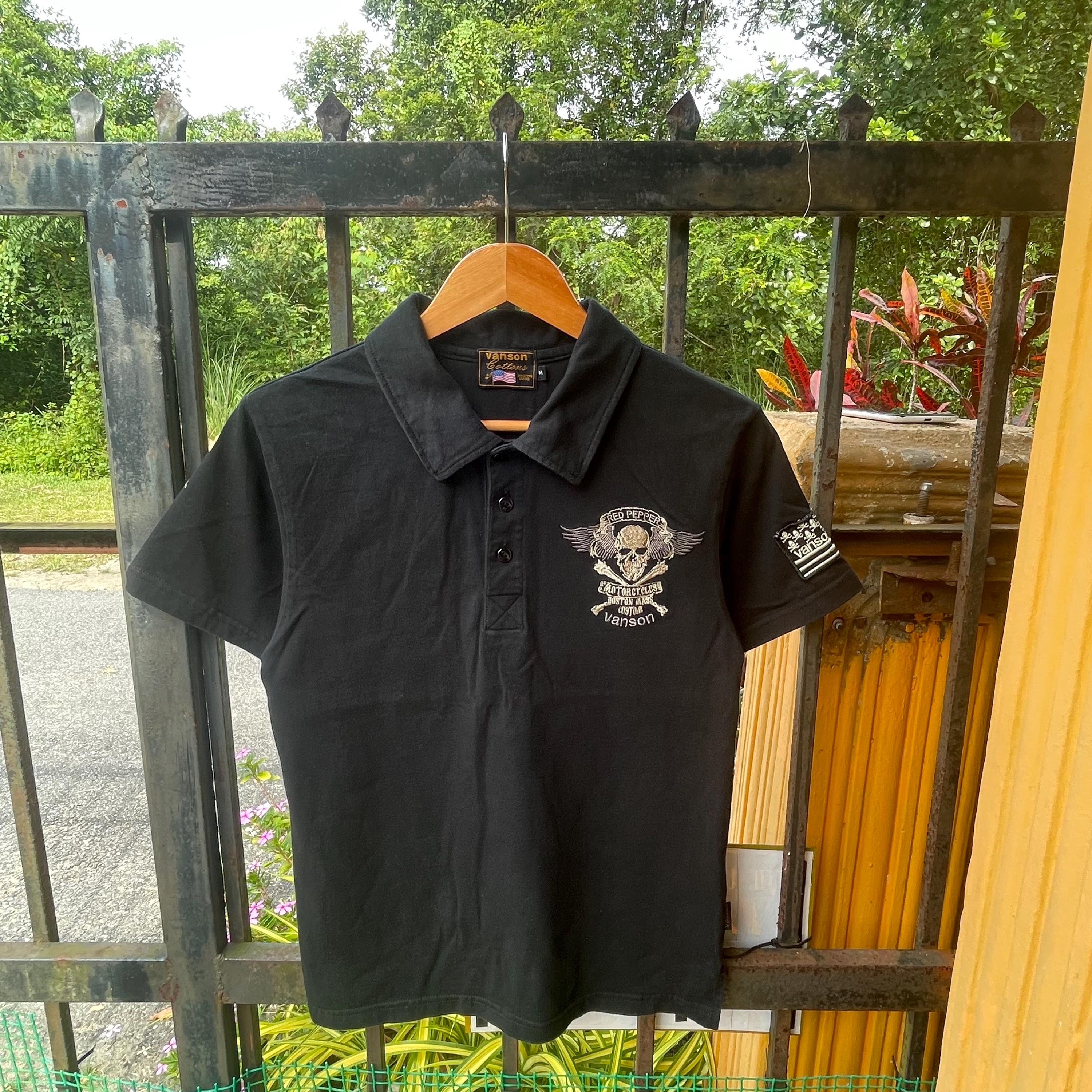 トップス Vanson skull tiger embroidery polo shirt Other Designers Vanson Leathers - Vanson Leather Embroidered