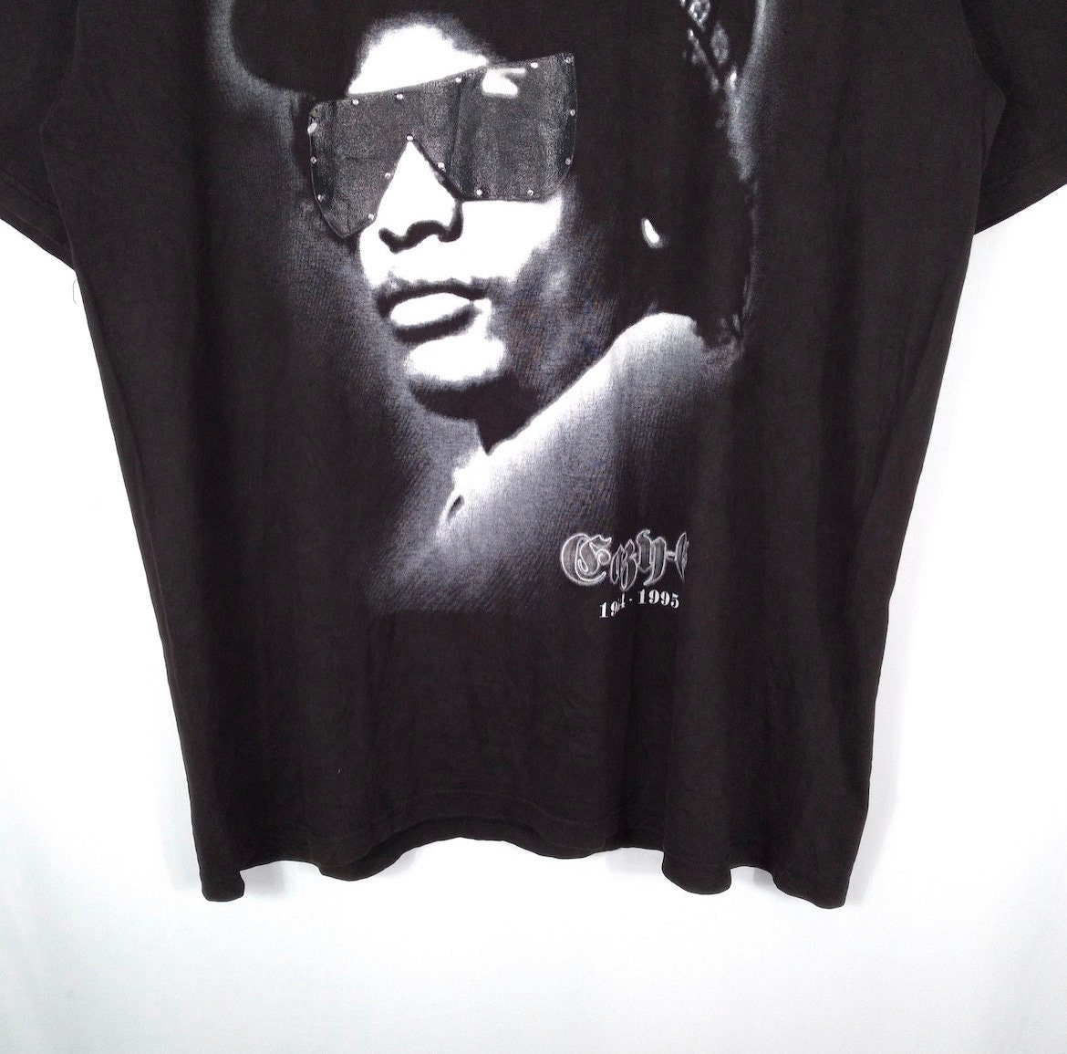 Black Rapper Tee Vintage Eazy E Big Image Brompton Icon Rappers Rap Tee Promo Tee Black ...