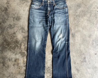 Vintage Edwin 503 Blue Trip Flare Jeans - Y2K Boot Cut Denim W31