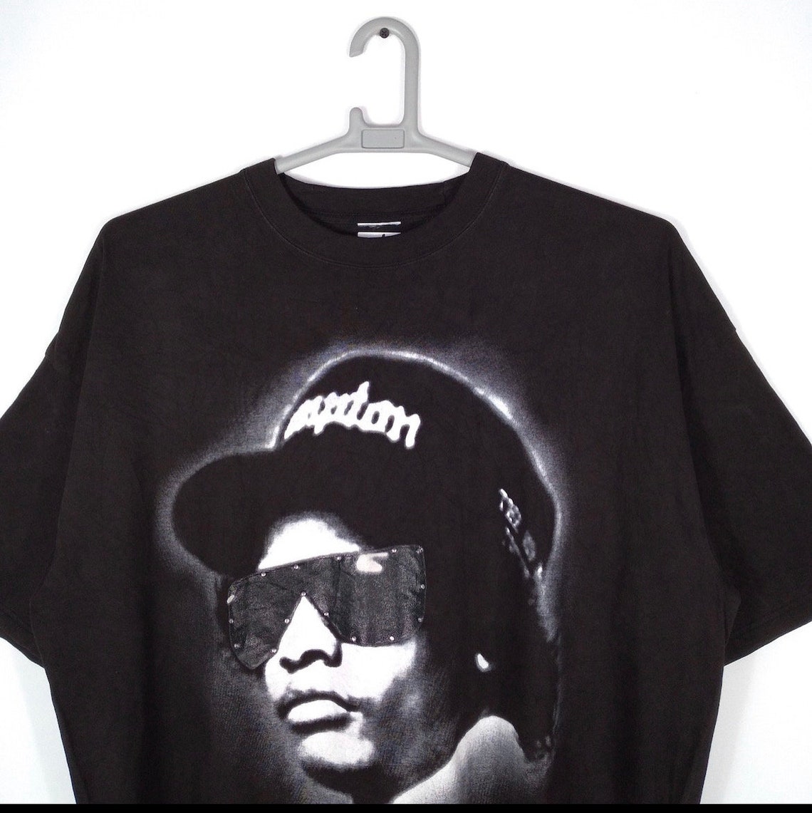 Black Rapper Tee Vintage Eazy E Big Image Brompton Icon Rappers Rap Tee Promo Tee Black ...