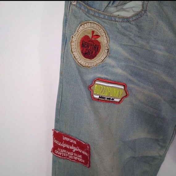 Vintage Buzzspunky Multiple Patchworks Stoned Was… - image 5