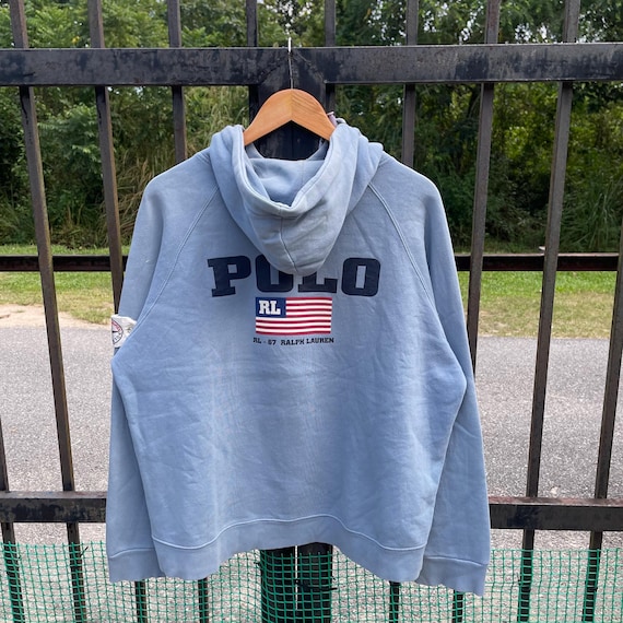 90s ラルフローレン アメリカンフラッグパーカーUSA 国旗 L
