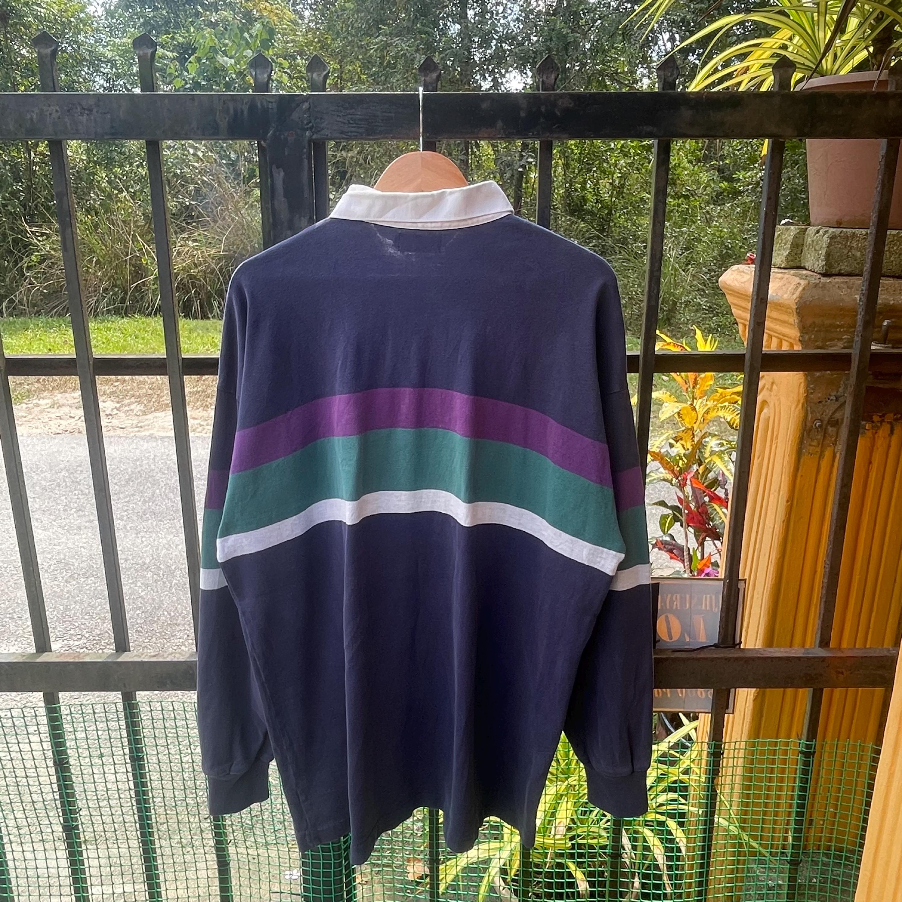 Vintage L.l.bean USA Made Collared Polos Striped Rugby