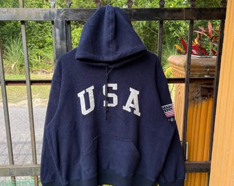 Vintage Polo Sport Ralph Lauren Embroidered USA Big Spellout Polo