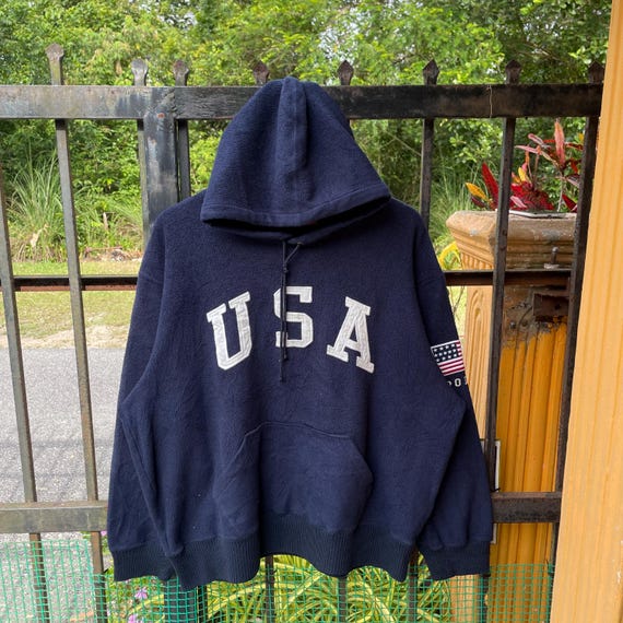 Vintage Polo Sport Ralph Lauren Embroidered USA Big Spellout Polo