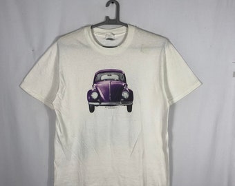 Vintage Polar Creep afbeelding van Volkswagen Big Image T-shirt witte kleur groot formaat