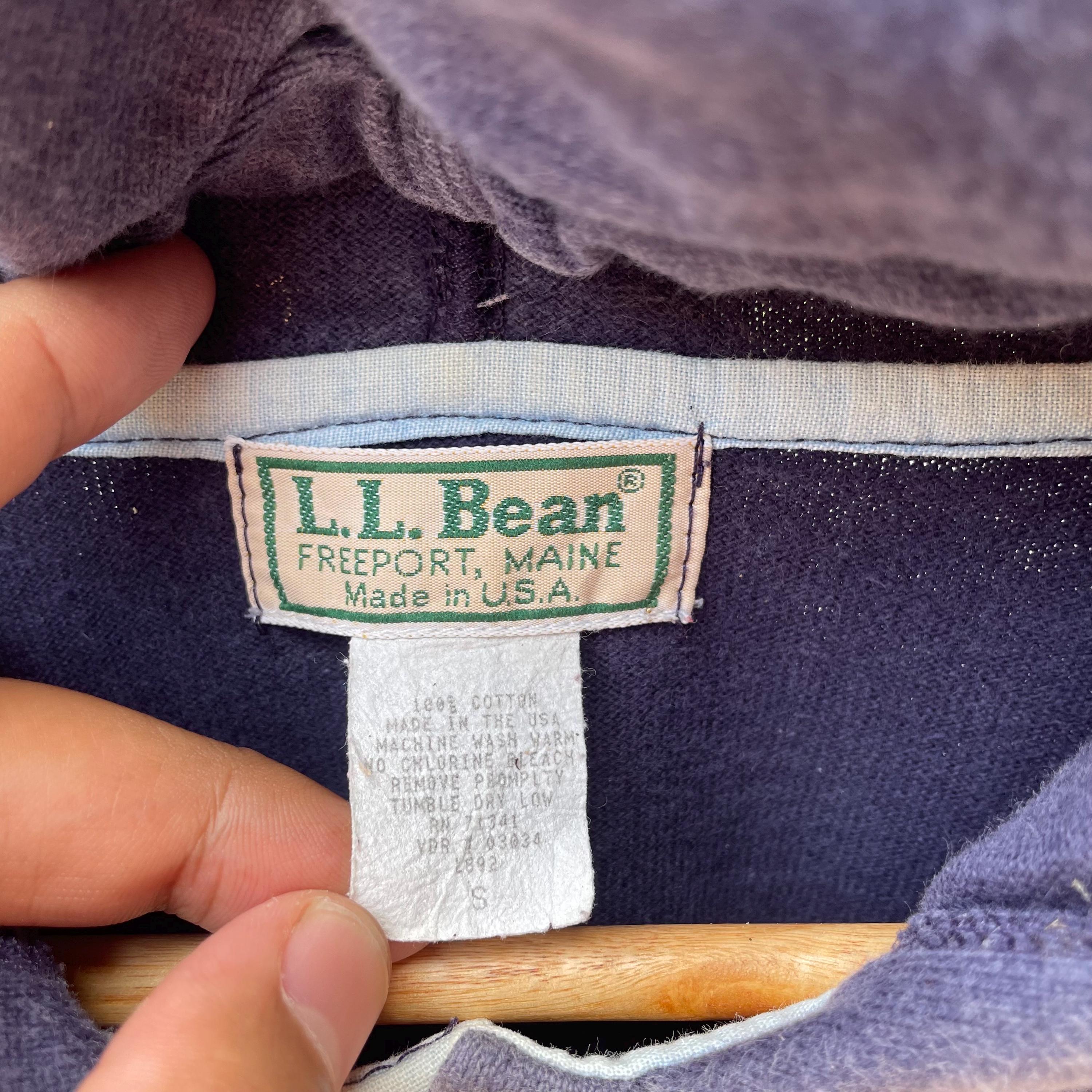 ヴィンテージ L.L.Bean アメリカ製 ストライプ柄 マルチカラー フード 