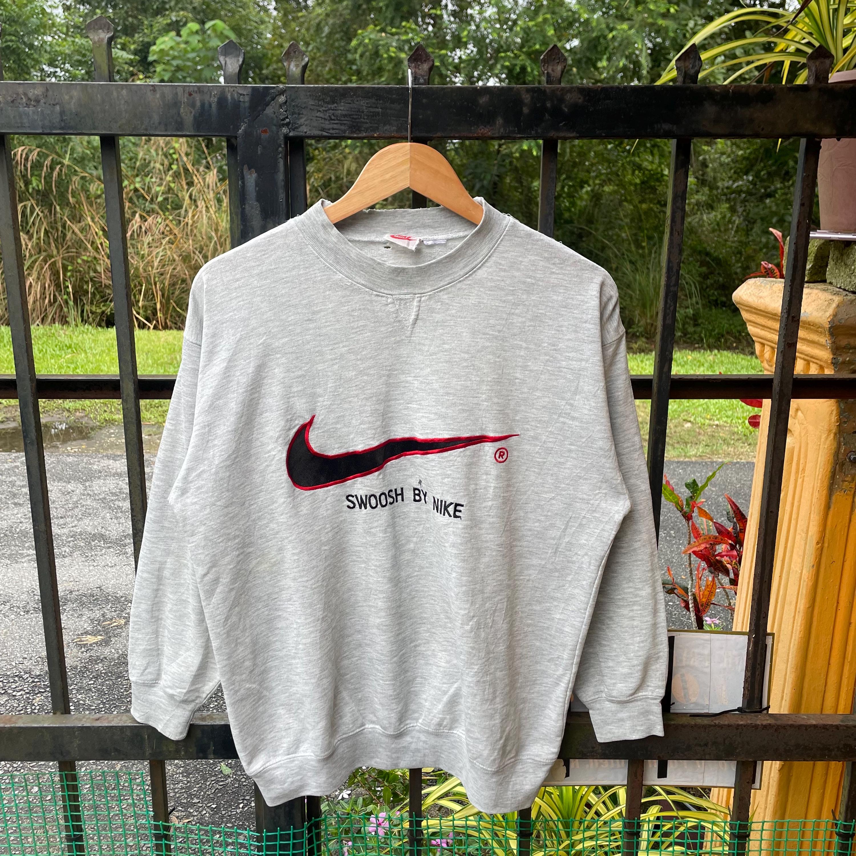 Vintage 90s Nike Embroidered Big Swoosh Logo Swoosh by Nike Vintage 90s Nike Embroidered Big Swoosh Logo Swoosh by Nike