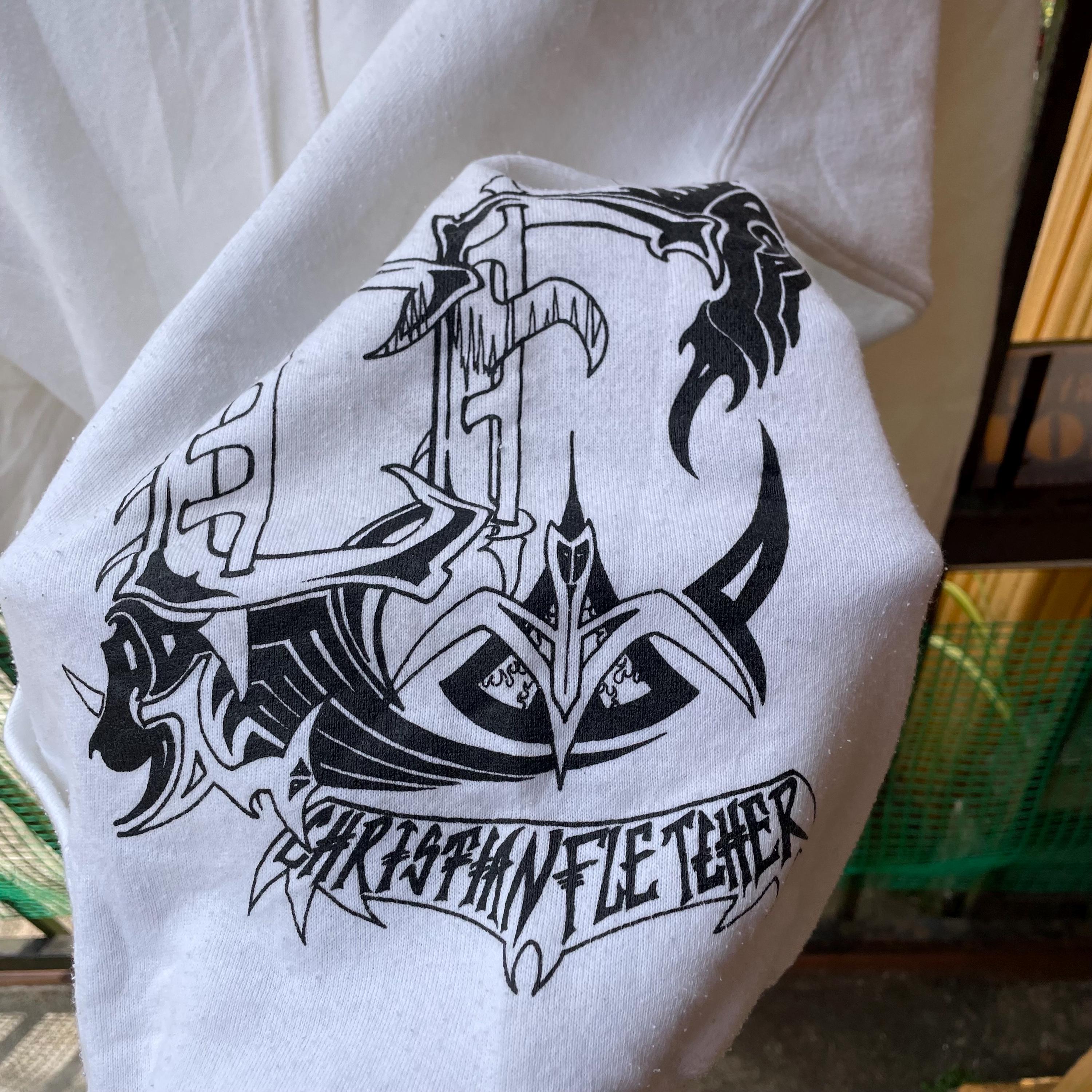 Vintage 90s Christian Fletcher Big Cross Skull Logo American Surf