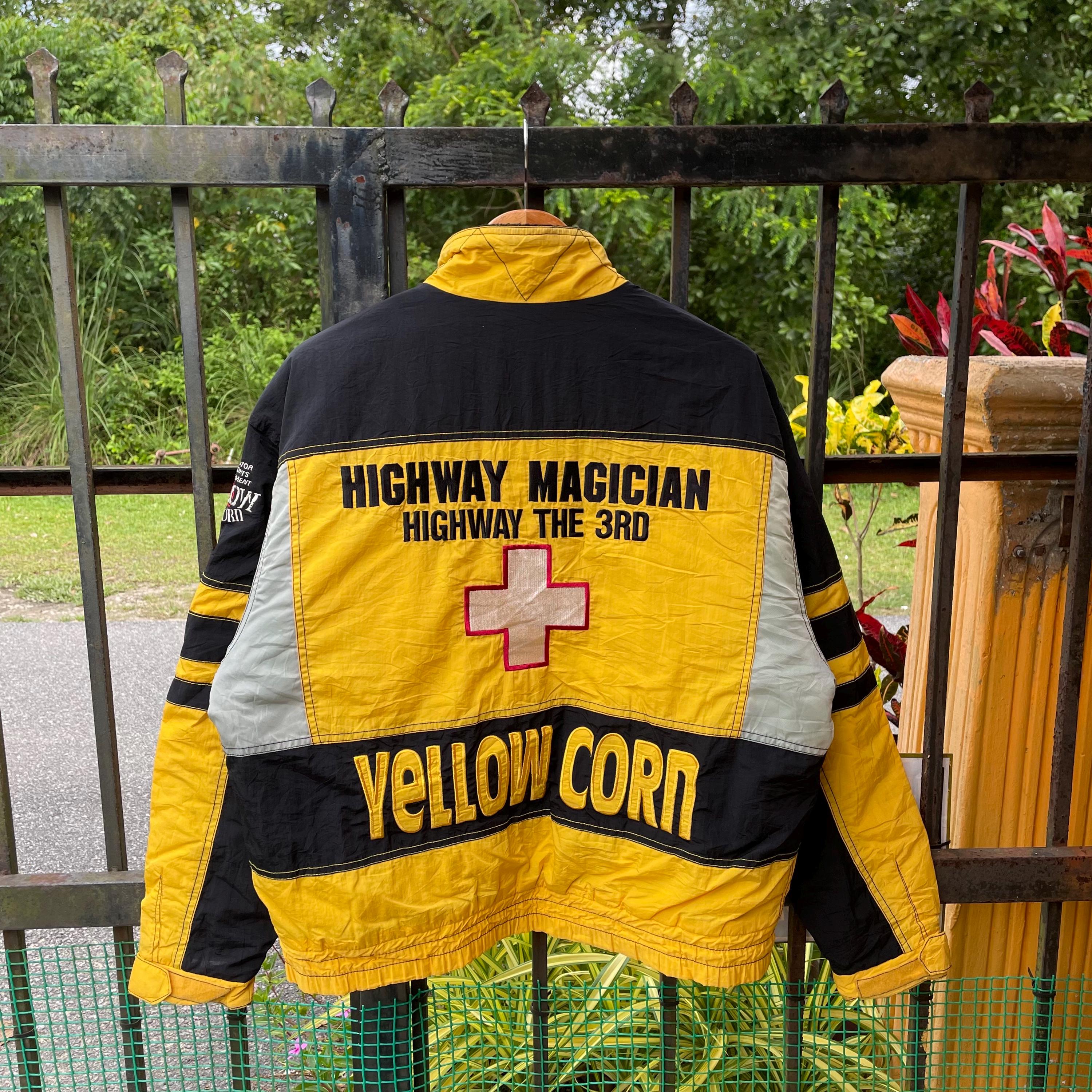 YELLOW CORN HIGHWAY THE 3RD ジャケット Vintage Yellow Corn Highway Magician Bikers Bomber Zipper