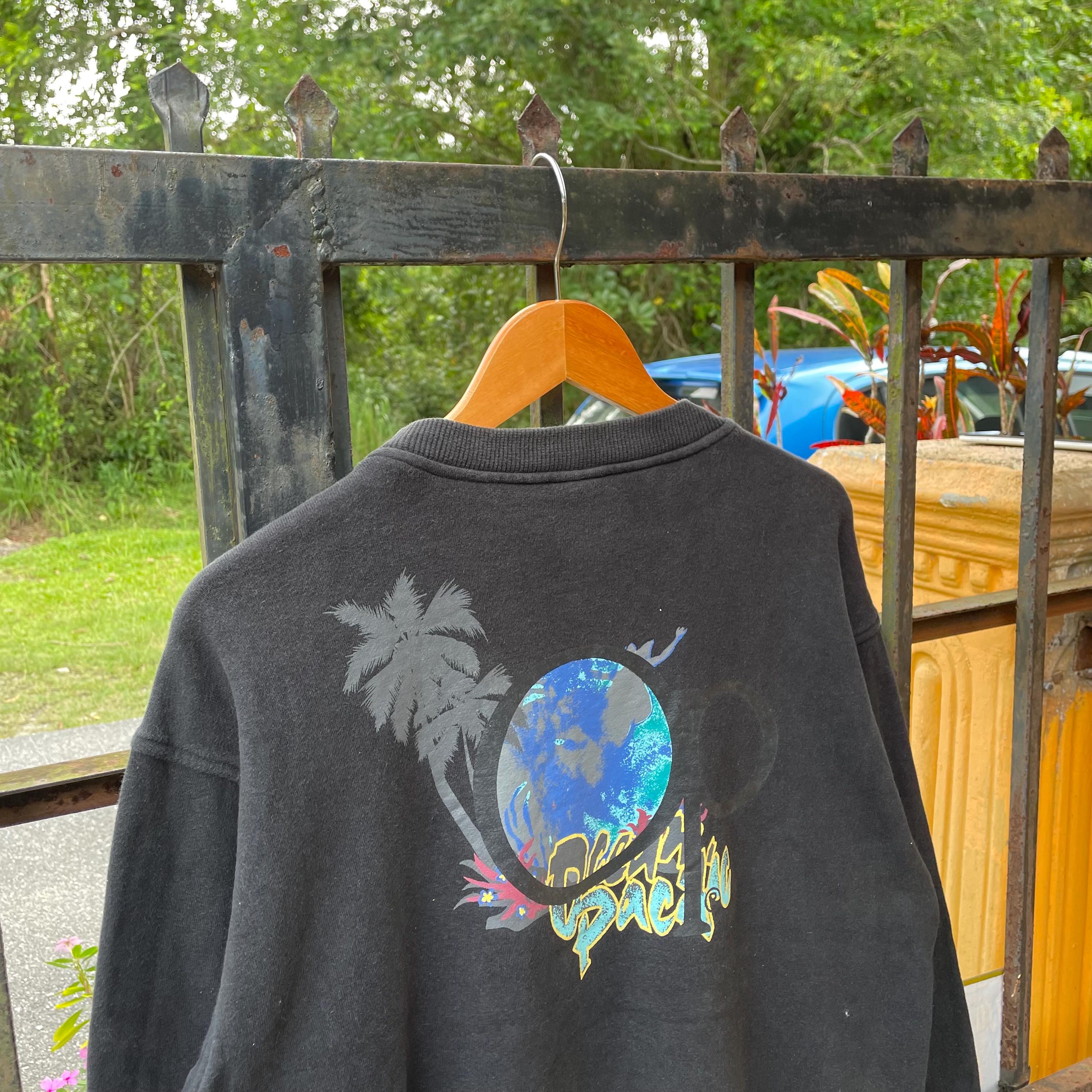 Vintage 90s Ocean Pacific Big Logo Spellout Hawaii Wave Design