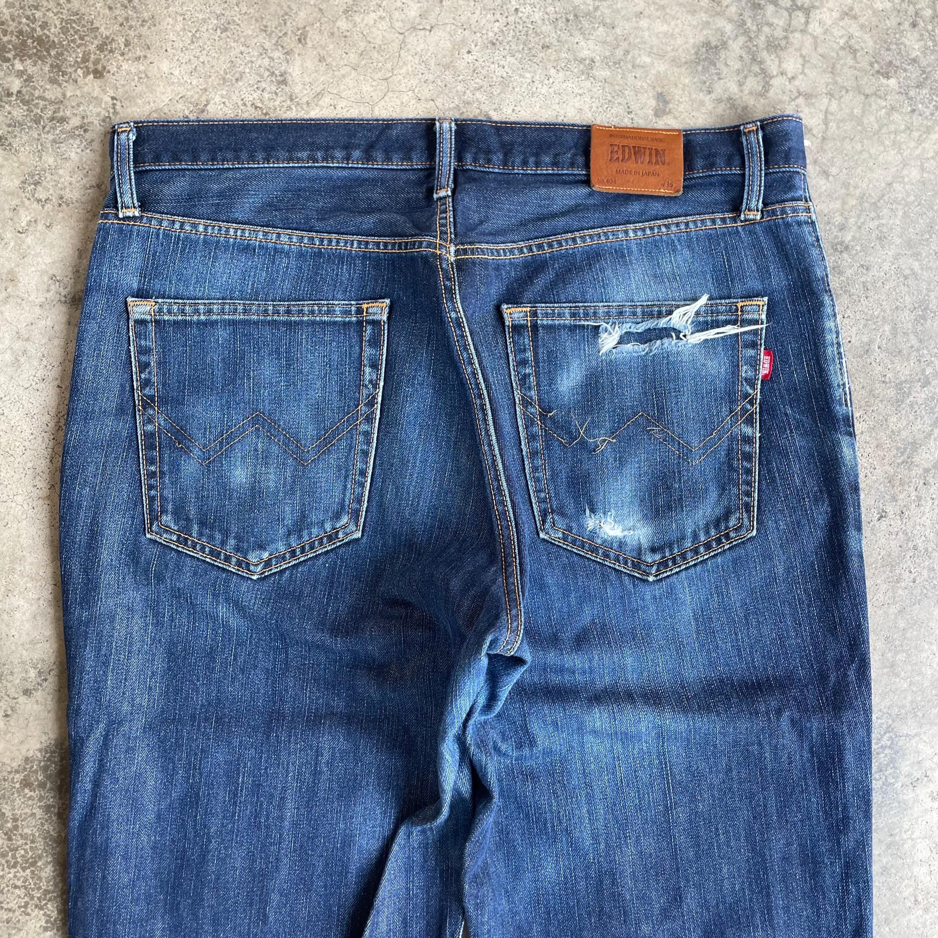 Vintage Edwin 404 Stoned Washed Design Edwin Regular Straight Cut 