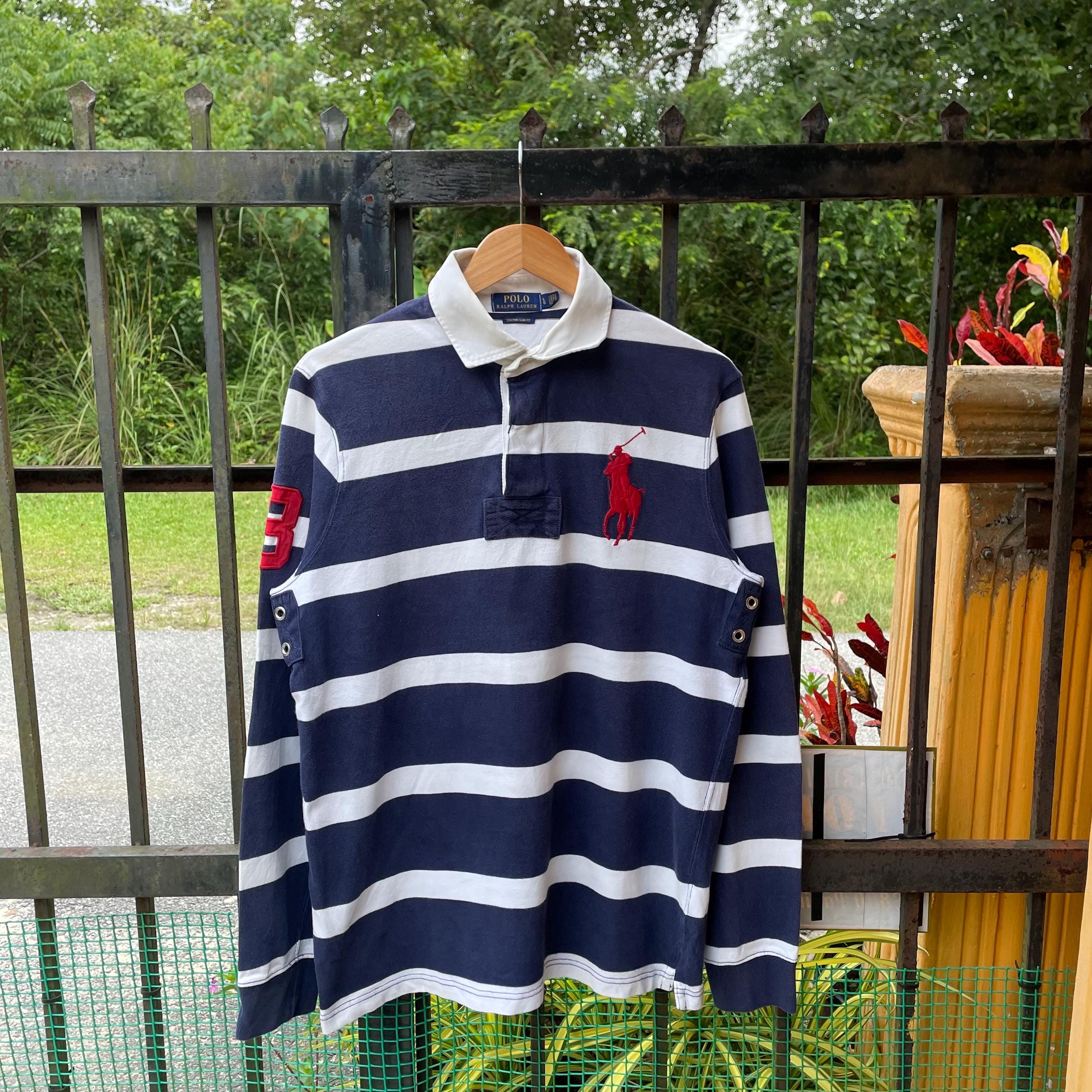 Polo Ralph Lauren Embroidered Big Pony Logo Two Tone Striped