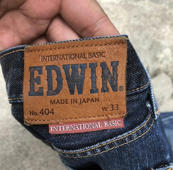 Vintage Edwin 404 Stoned Washed Ripped Dirty Denim Jeans