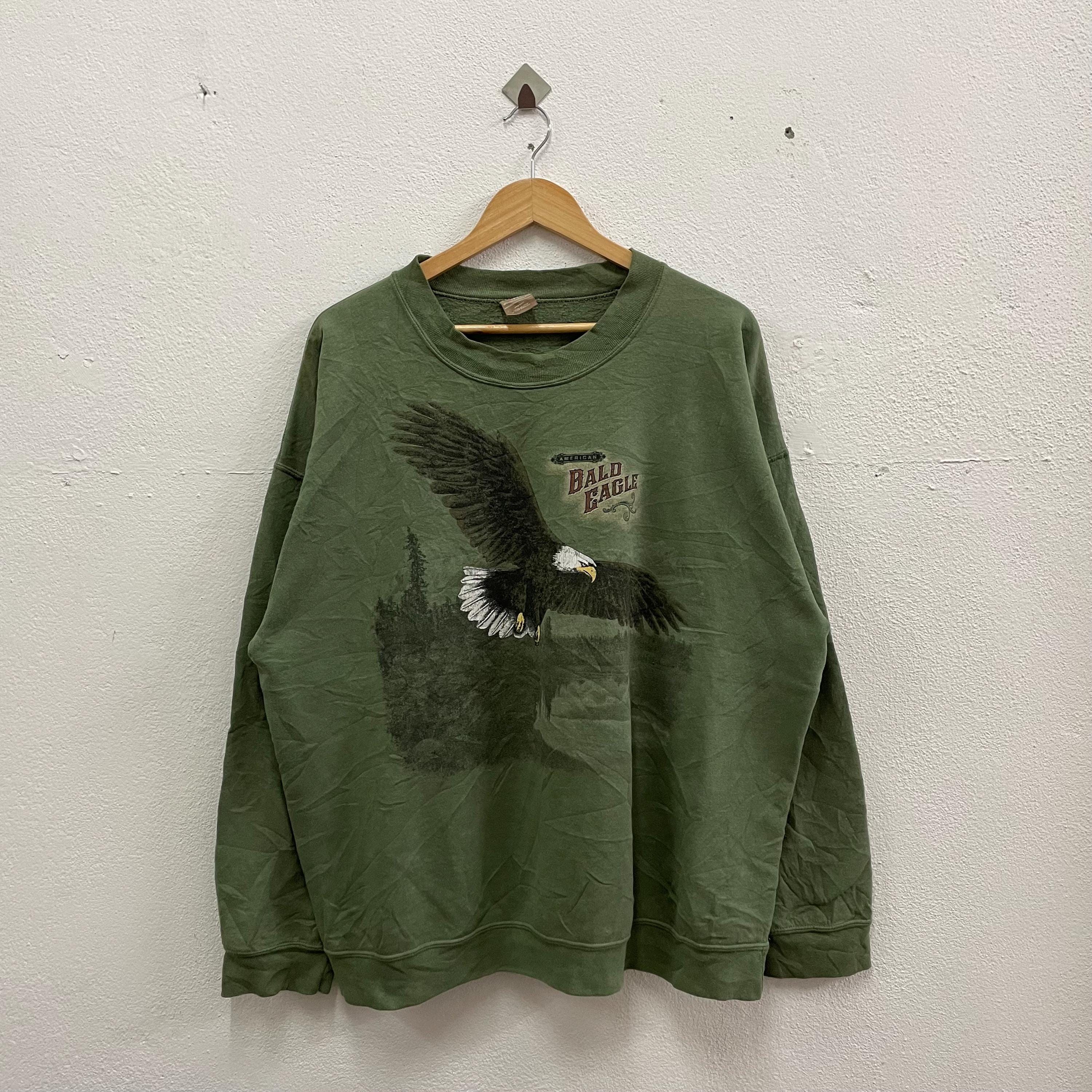 EAGLEビンテージソリッドスウェットシャツ(アメリカ製) Vintage George Graphic of American Bald Eagle Big Image Design