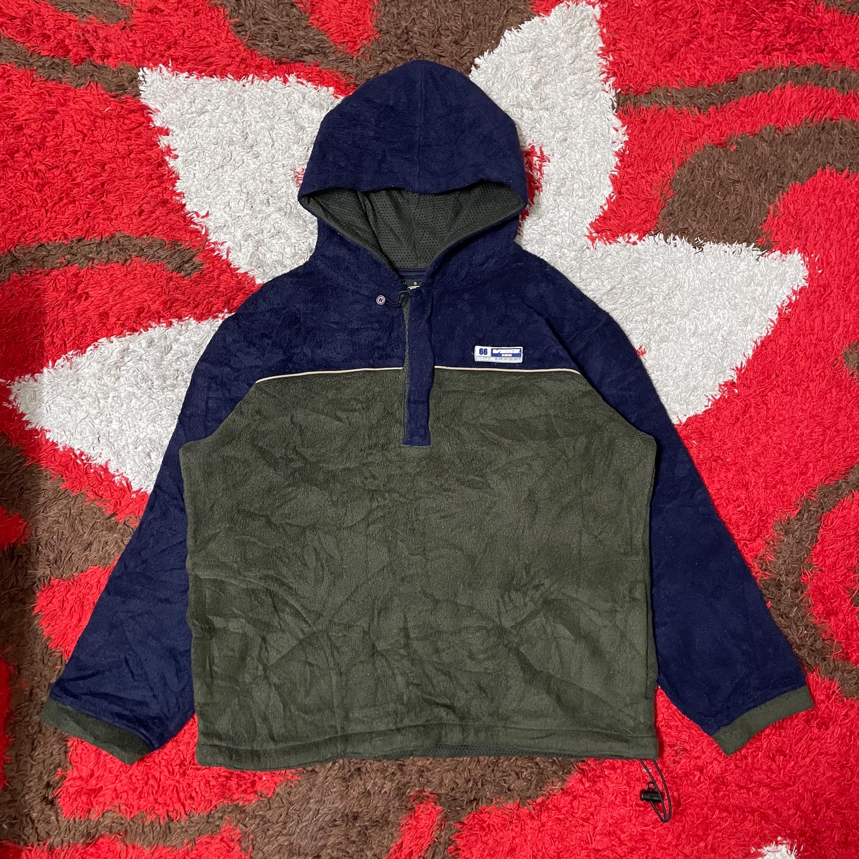 【90s】VANS USA anorak hoodie half zip Vintage 90s VANS Skateboard Half Zipper Hooded Two Tone