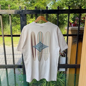 Vintage 1995 Duke Big Logo Design Duke USA Made Duke Surfboard Duke Surf Skate Duke Streetwear Cream Colour Large Size