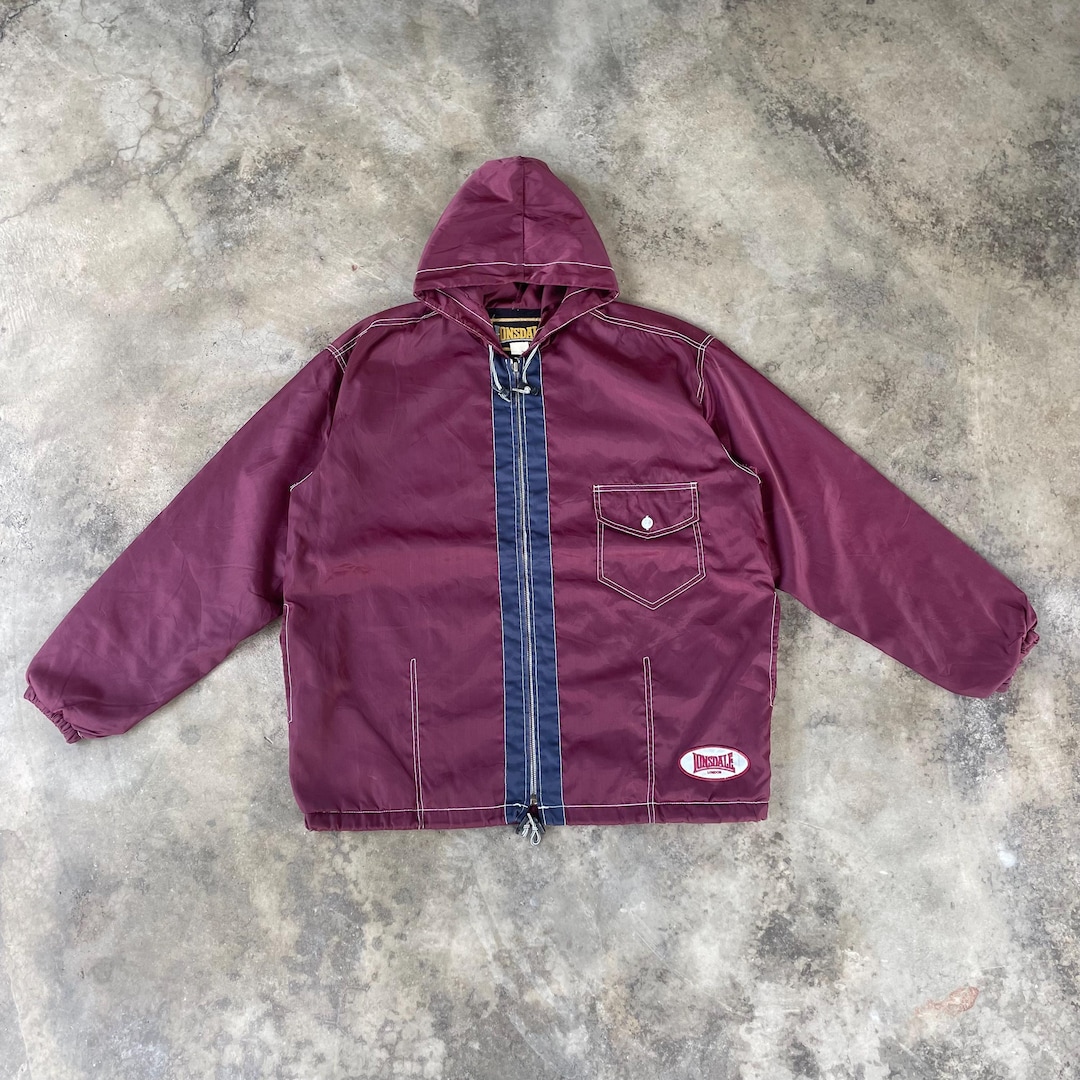 Vintage Hooded Nylon Jacket - L