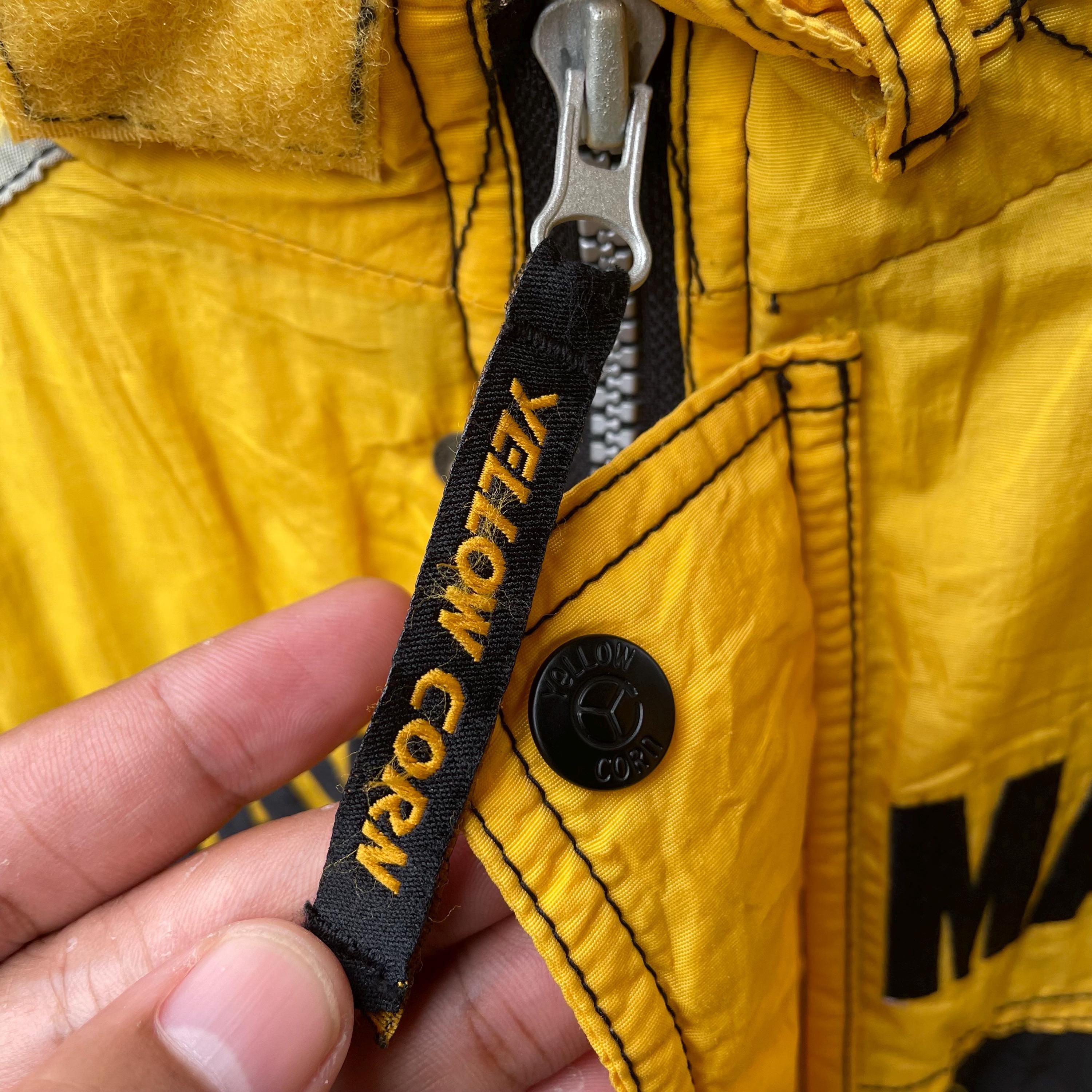 Vintage Yellow Corn Embroidered Big Logo Spellout Yellow