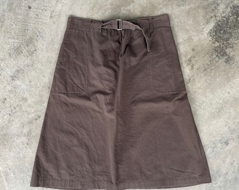 Vintage Margarett Howell Draw String Half Skirts Faded Brown Colour Size 32 Inches