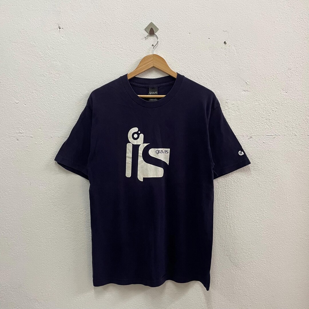 Gravis Blue Vintage 90s Gravis Center Big Logo / Gravis Skateboard USA Made ...