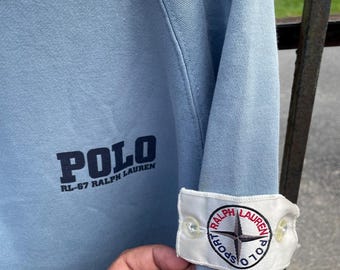 Vintage Polo Sport Ralph Lauren USA Flag Big Logo Design