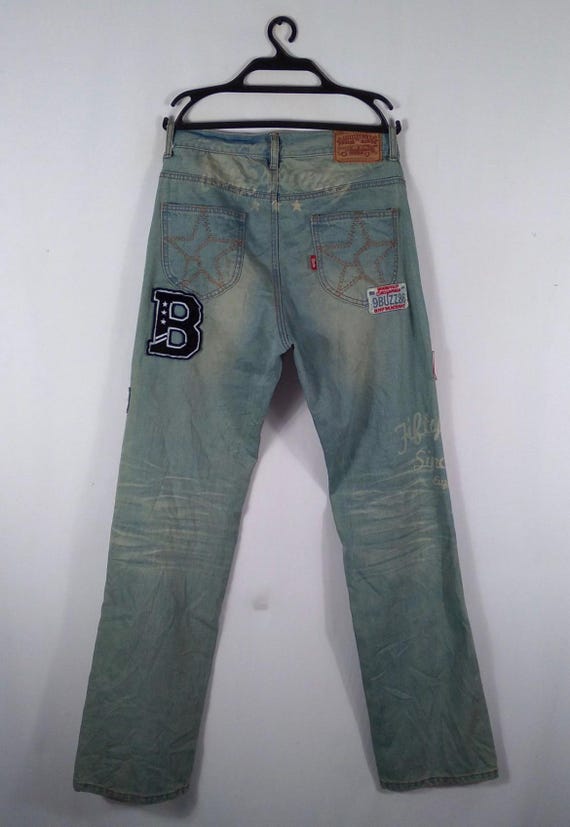 Vintage Buzzspunky Multiple Patchworks Stoned Was… - image 3