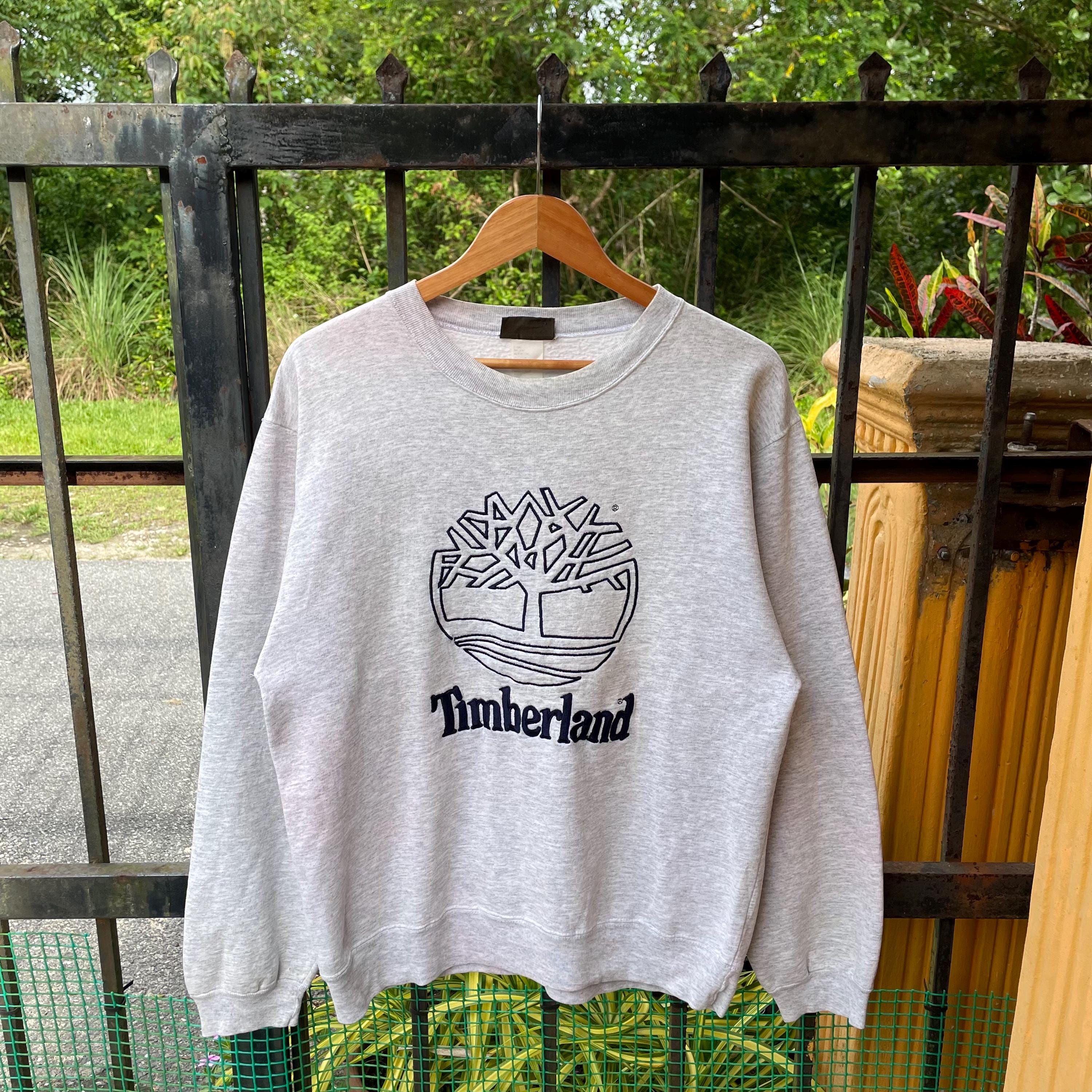 Vintage 90s Timberland Embroidered Big Logo Spellout Weathergear 